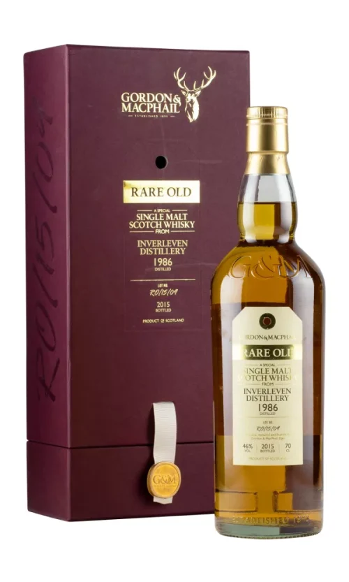 Inverleven 28 Year Old Rare Old Gordon and MacPhail 1986