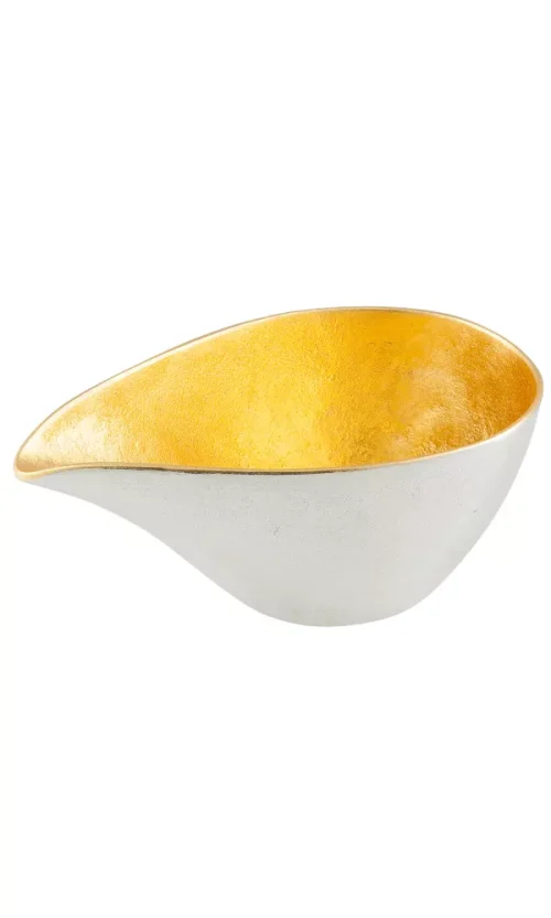 Gold Lined Tin Sake Server