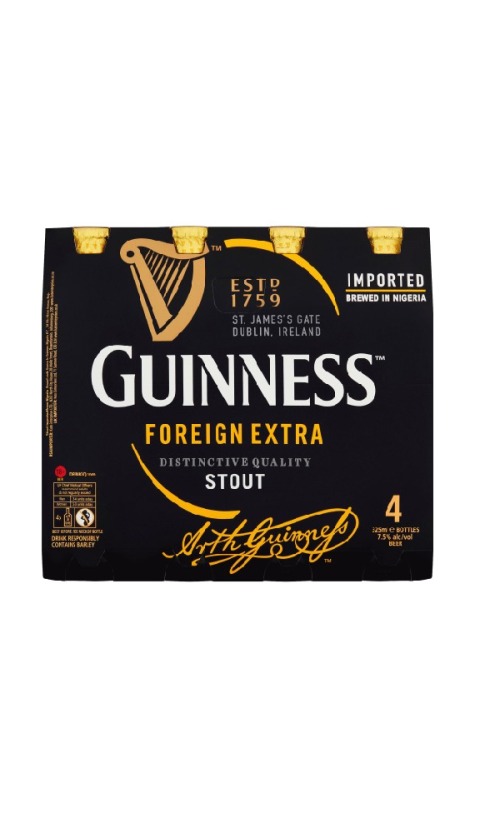 Guinness Stout Bottle 325Ml X 4