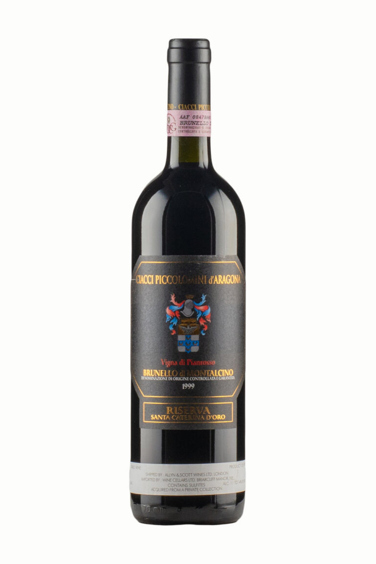 Brunello di Montalcino Riserva Santa Caterina d`Oro Vigna di Pianrosso Ciacci Piccolomini d`Aragona 1999
