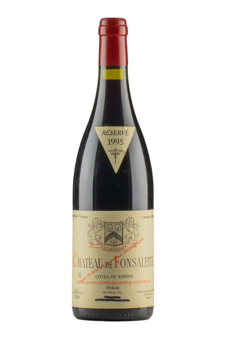 Cotes du Rhone Chateau de Fonsalette Syrah 1995 Cotes du Rhone Chateau de Fonsalette Syrah 1995
