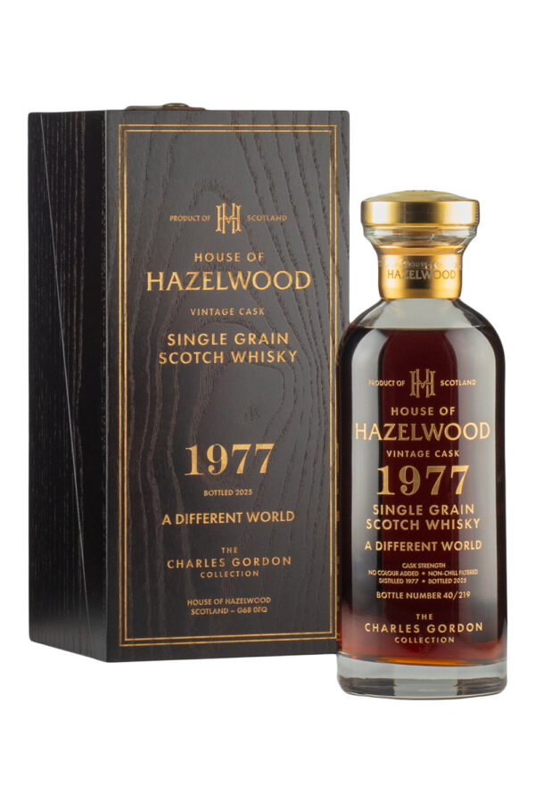 A Different World 48 Year Old Single Grain House of Hazelwood Charles Gordon Collection 1977 A Different World 48 Year Old Single Grain House of Hazelwood Charles Gordon Collection 1977