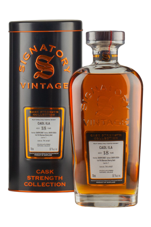 Caol Ila 18 Year Old Cask Strength Collection Signatory 2007 Caol Ila 18 Year Old Cask Strength Collection Signatory 2007