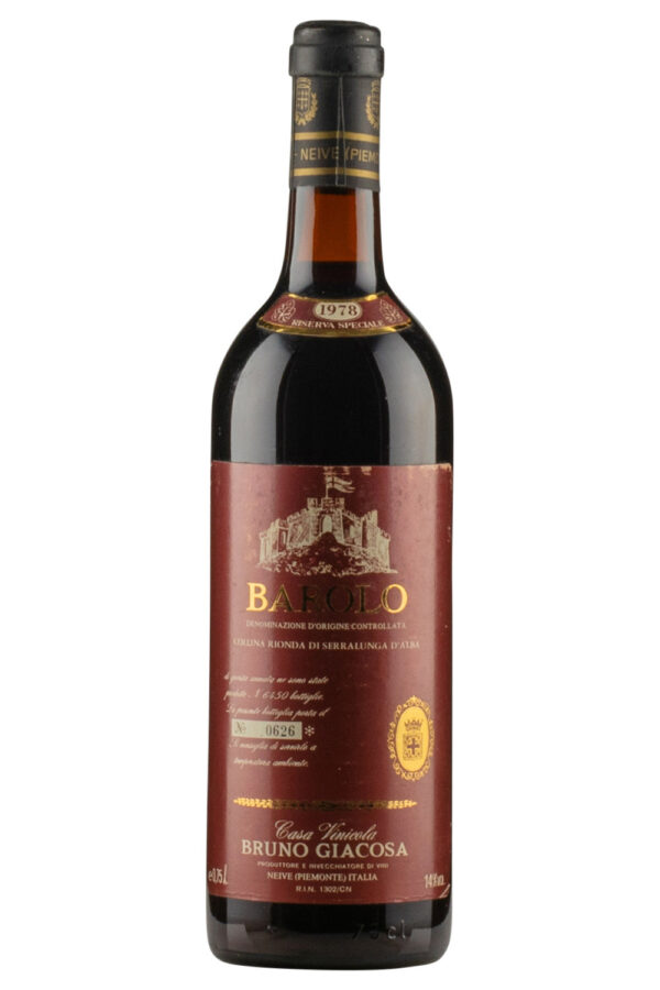 Barolo Collina Rionda Riserva Speciale Giacosa 1978 Barolo Collina Rionda Riserva Speciale Giacosa 1978
