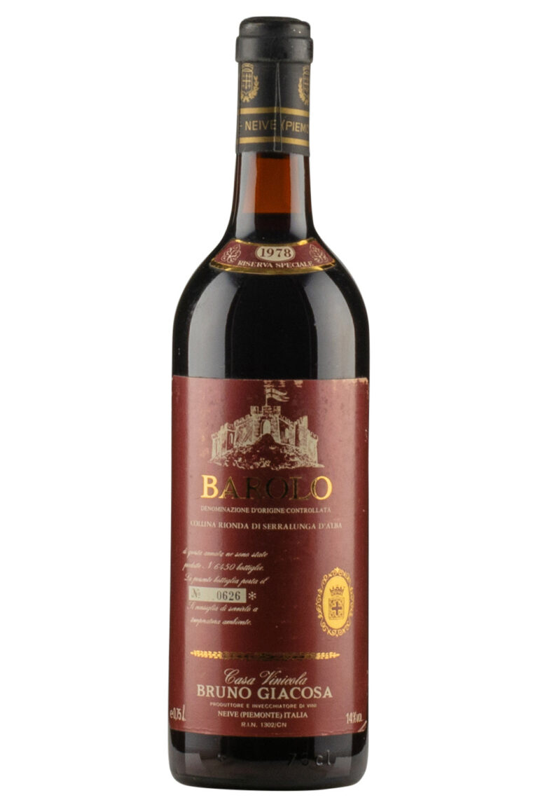 Barolo Collina Rionda Riserva Speciale Giacosa 1978 Barolo Collina Rionda Riserva Speciale Giacosa 1978