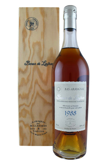 Baron de Lustrac Vintage Armagnac 1988 Baron de Lustrac Vintage Armagnac 1988