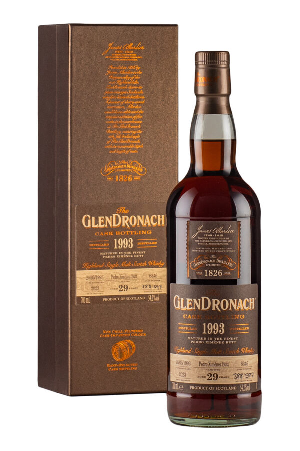 Glendronach 29 Year Old Single PX Cask 6346 1993 Glendronach 29 Year Old Single PX Cask 6346 1993