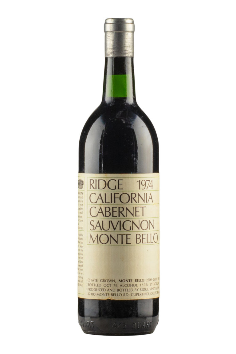 Ridge Monte Bello Cabernet Sauvignon 1974 Ridge Monte Bello Cabernet Sauvignon 1974
